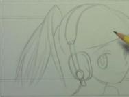 Как нарисовать аниме девушку в наушниках цветными карандашами